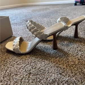 Michael Kors Clara Sandal Braided Optic White